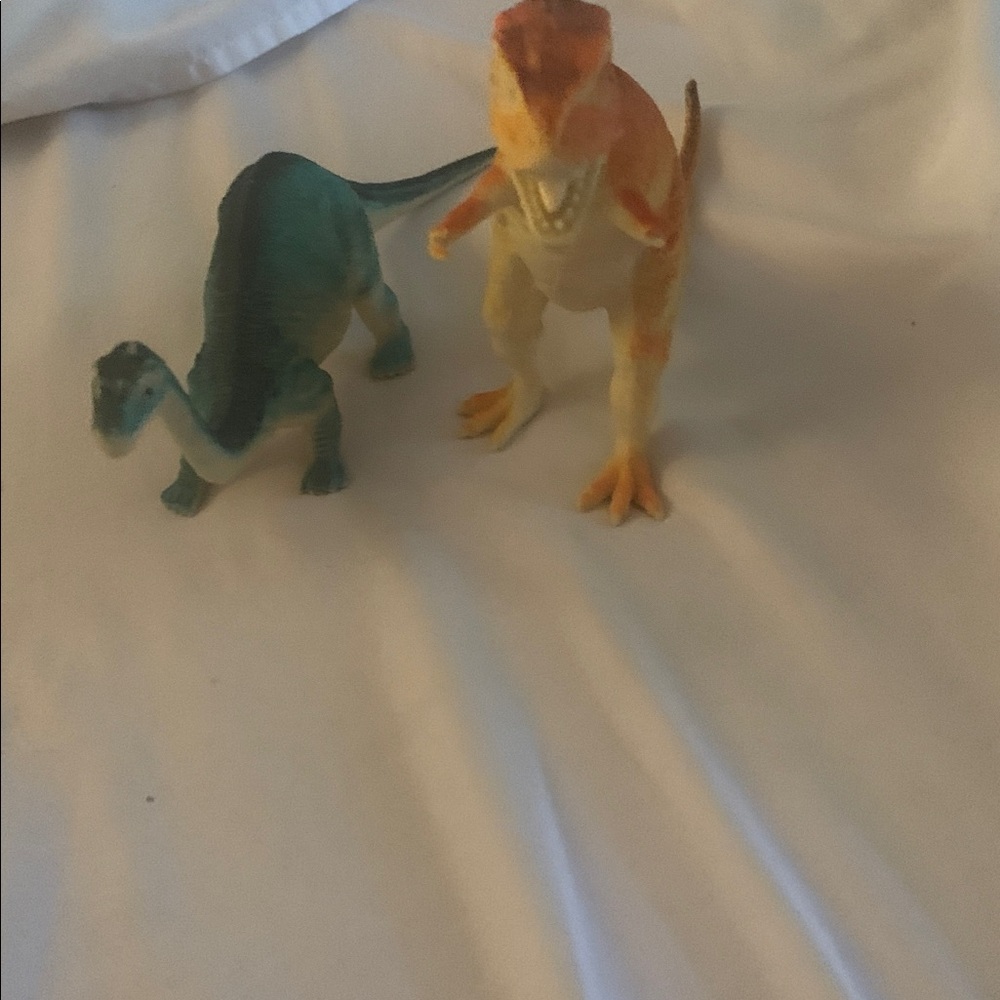 Dinosaur Toy Figures Set TRex and Brontosaurus